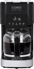 Machine à expresso CASO Coffee Taste and Style avec filtre permanent, 1,5 l, température d'infusion optimale 92-96 °C, système anti-goutte, tête d'infusion optimisée, acier inoxydable, 12 tasses