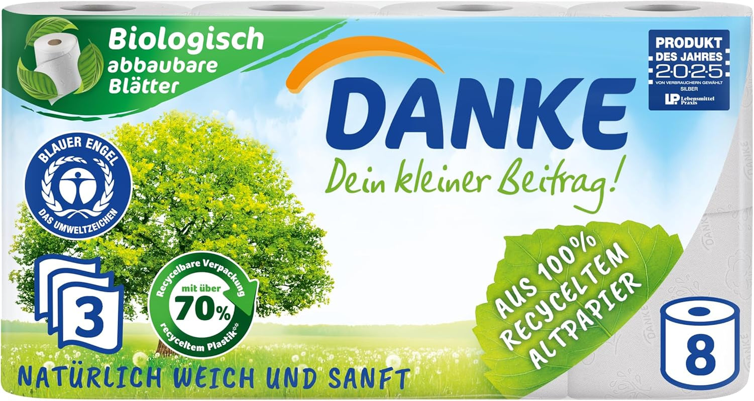 Papier toilette Merci 56 pièces, rouleaux 7X8, 3 couches