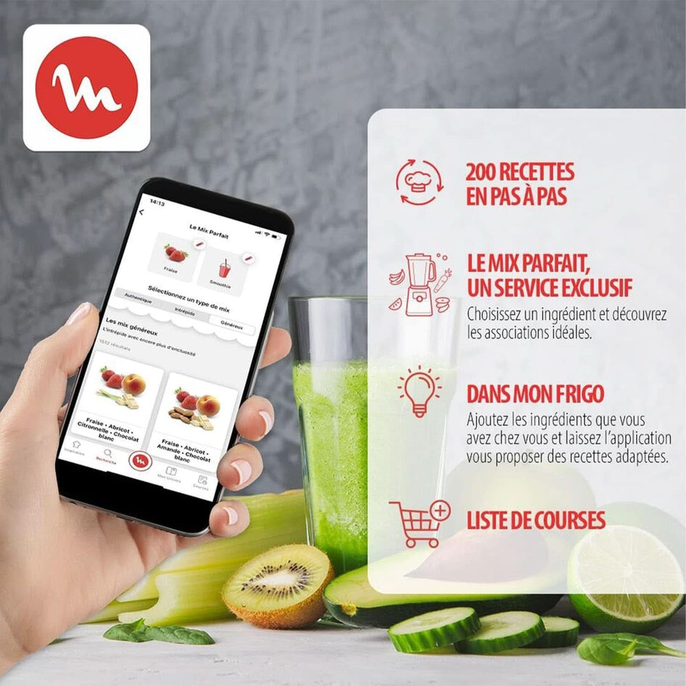 Perfectmix Cook, batteur sur socle avec 10 programmes automatiques, 1400 W, prépare des recettes chaudes et froides Mère et Enfant Naty Shop