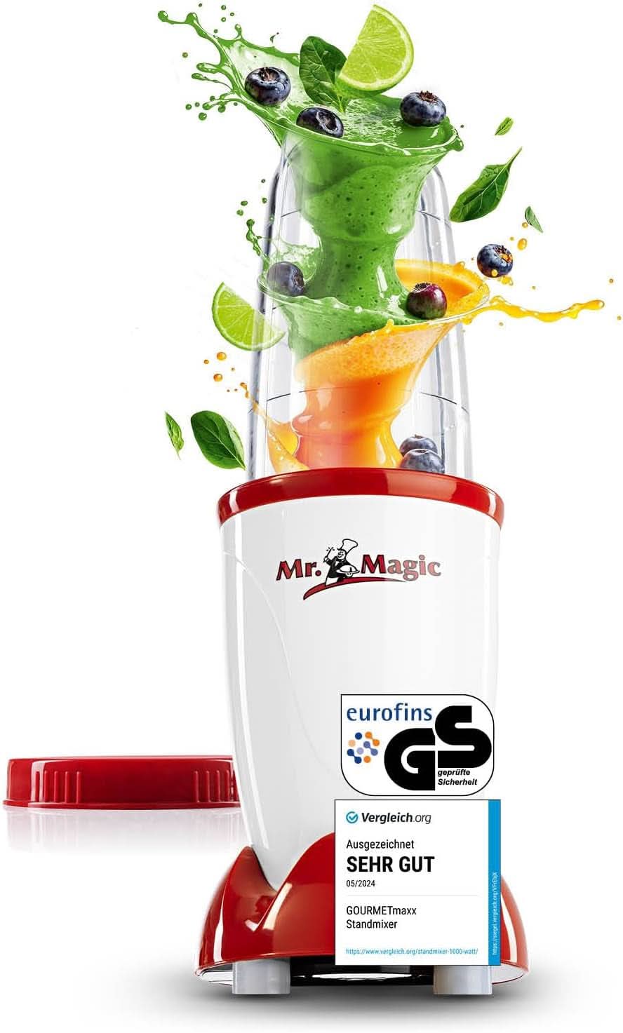 Gourmetmaxx Mr Magic Blender, Smoothie Maker avec pack d'accessoires Xxl Naty Shop
