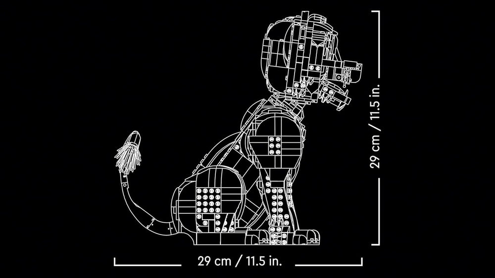 LEGO ǀ Disney Simba, der Junge König der Löwen, Bauspielzeug zum Sammeln mit kreativer Tierfigur, entspannende Aktivität für Erwachsene, Geschenkidee für Filmfans 43247