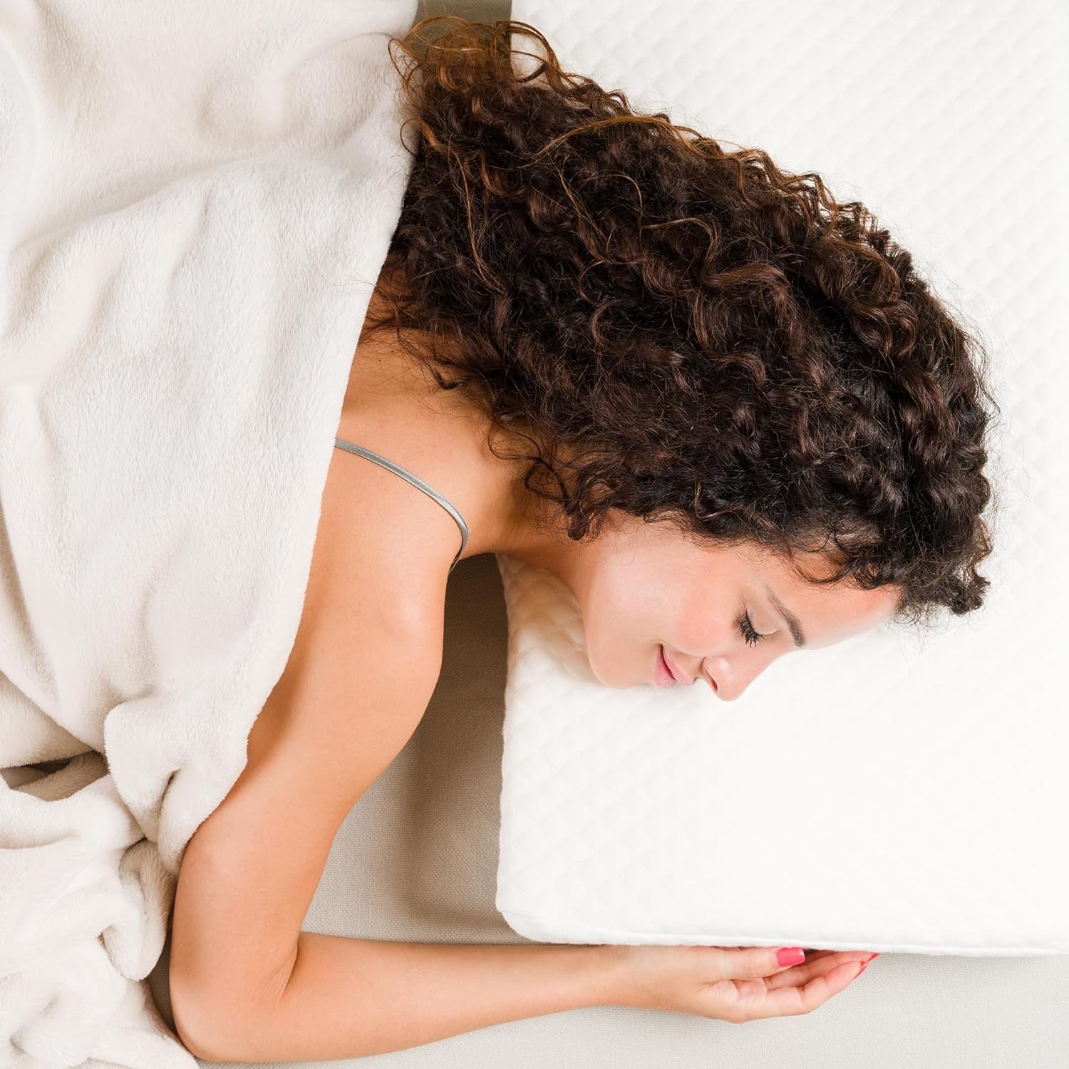 Soutien du cou Oreiller en mousse à mémoire de forme réglable en hauteur Oreiller de lit orthopédique et ergonomique Oreiller de soulagement de la douleur au cou Oreiller de soutien du cou et polyes lavables anti-ronflement. Cap Oreillers orthopédiques cervicaux Naty Shop