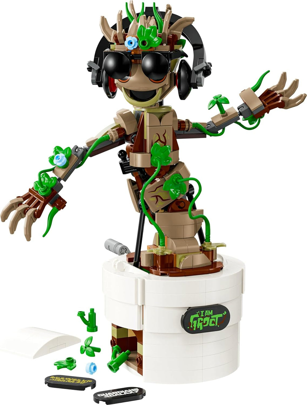 LEGO | Marvel Tanzender Groot - Animierte Minifigur eines Charakters aus Guardians of the Galaxy - Interaktives Spielset - Kreatives Spielzeug - Superhelden Geschenk für Jungen und Mädchen - 76297