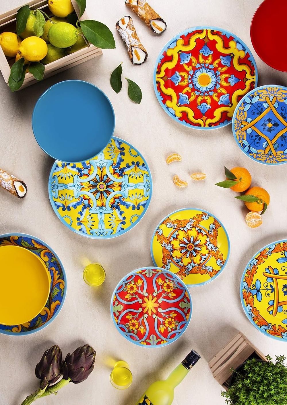 Excelsa Trinacria Teller-Set, 18 pièces, porcelaine et céramique