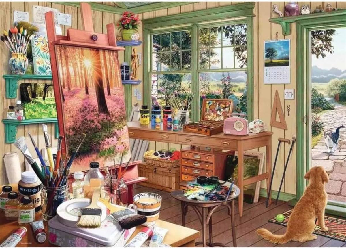 Ravensburger Puzzle 1000 pièces - Mon abri : l'entrepôt de l'artiste Puzzle Naty Shop