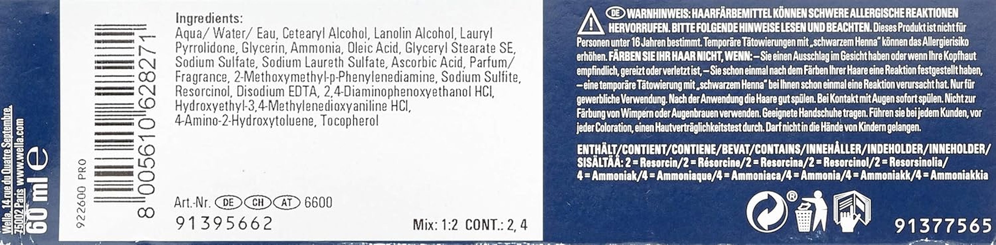 Wella Koleston Perf. Me+ Spécial Blond 12/89 60ml Teinture Cheveux Naty Shop