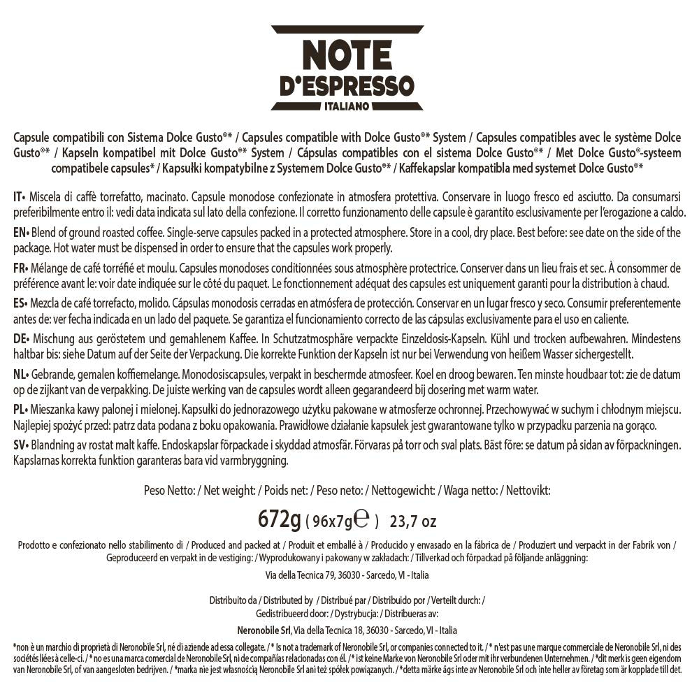 Capsules de café Extremo compatibles Dolce Gusto 7g x 96 capsules