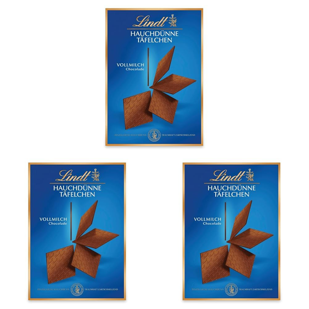 Barres de chocolat noir ultra-minces Lindt Chocolate | 125g | Barres ultra fines du meilleur chocolat noir | Particulièrement fin et fin | Cadeau chocolat (1 paquet)