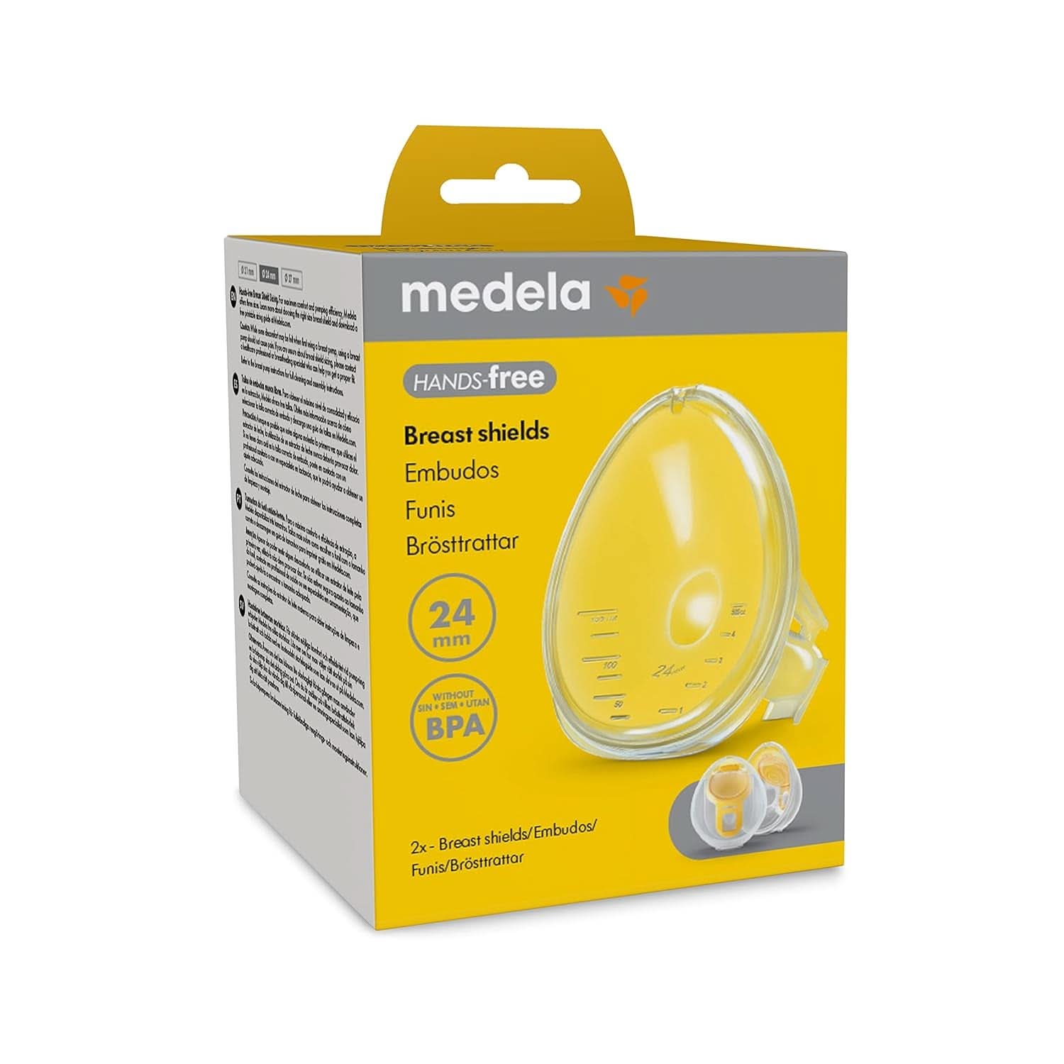 Protège-seins mains libres Medela, accessoires pour tire-lait Accessoires d'alimentation et d'allaitement Bebe Naty Shop 24 Mm