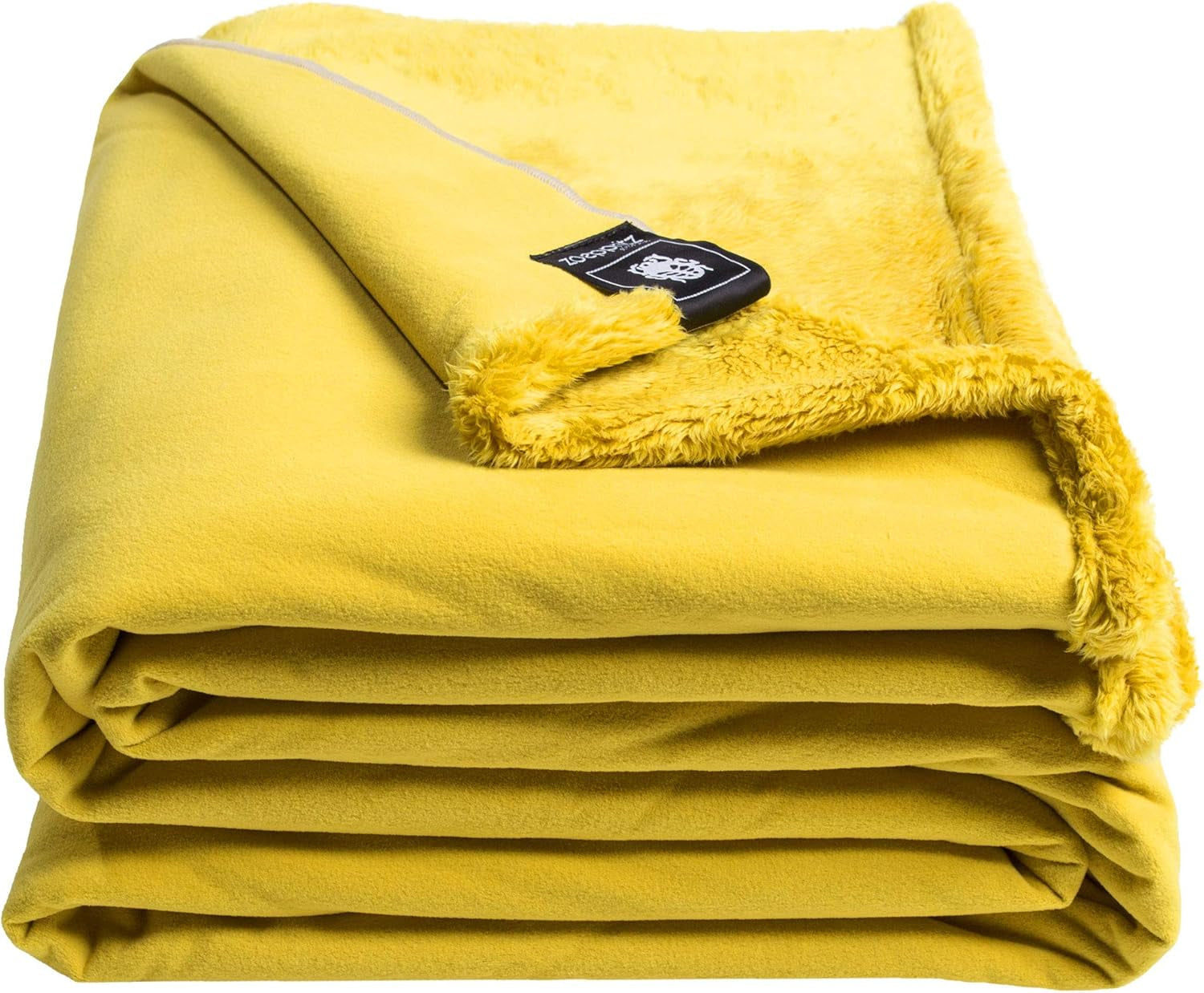 Couverture Reborn Bliss - Couverture douillette en fausse fourrure - Couverture moelleuse et luxueuse en fausse fourrure avec dos lisse - 140X190 Cm - 310 Rose - Par "Zoeppritz depuis 1828" Lits et Couettes 'zoeppritz depuis 1828' 160 Curry 140X190Cm