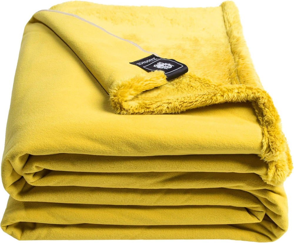 Couverture Reborn Bliss - Couverture douillette en fausse fourrure - Couverture moelleuse et luxueuse en fausse fourrure avec dos lisse - 140X190 Cm - 310 Rose - Par "Zoeppritz depuis 1828" Lits et Couettes 'zoeppritz depuis 1828' 160 Curry 140X190Cm