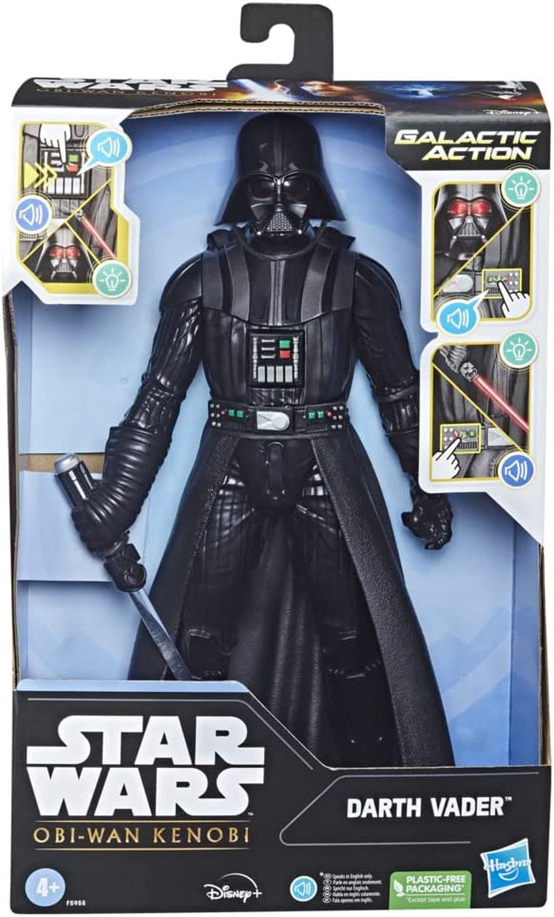 Star Wars Galactic Action Darth Vader, 30 Cm Large Interactive Electronic Action Figure, Jucărie pentru copii 4+ Action figures Naty Shop Titlu implicit