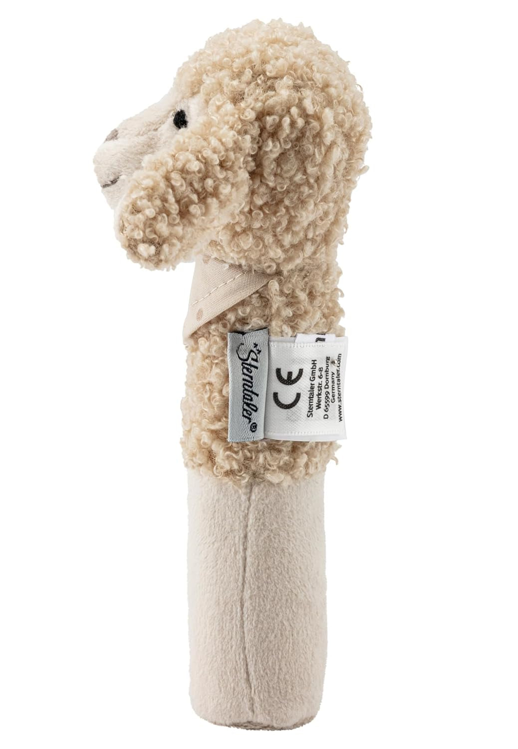 Sterntaler bébé couineur mouton Flocke - Jouet pour bébé en tissus doux - Jouet pour bébé - Premières tentatives d'attraper et de jouer, couleur sable Bebe Toys Naty Shop