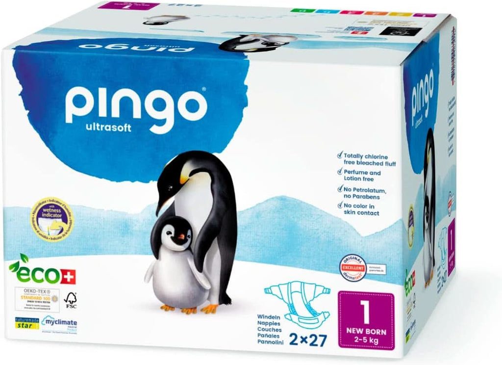 Pingo Ultrasoft, scutece ecologice, diverse marimi Mama si Copilul Naty Shop 1, 2-5 Kg, 54 scutece