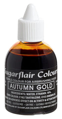 Sugarflair Colorant Alimentaire Aérographe Or Doré Colorant Alimentaire Liquide Comestible Aérographe Colorant Gâteaux Muffins Glaçage et Décoration de Gâteaux - 60 ml