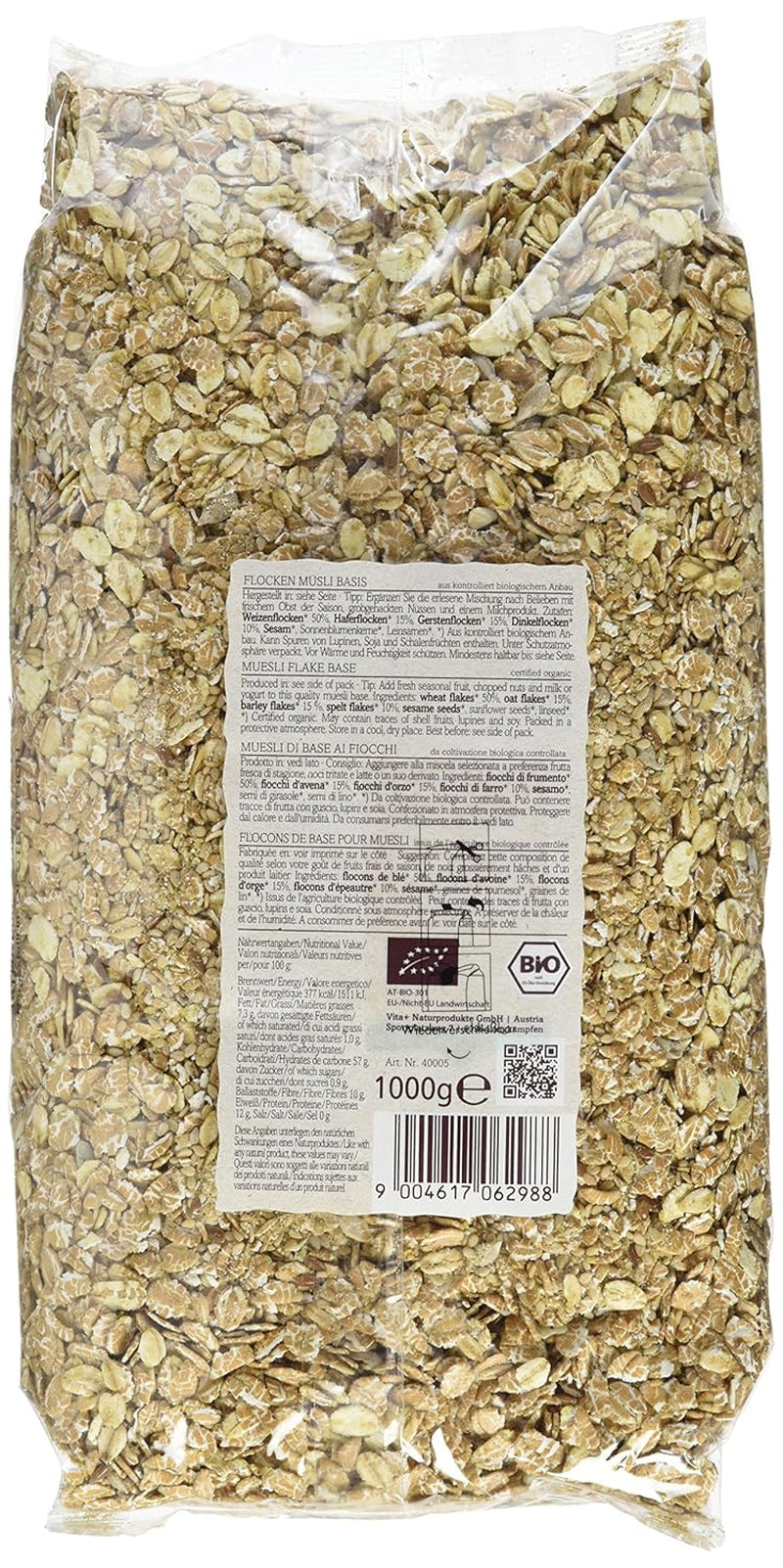 Base de muesli en flocons Verival - Bio, paquet de 6 (6 x 1 kg)