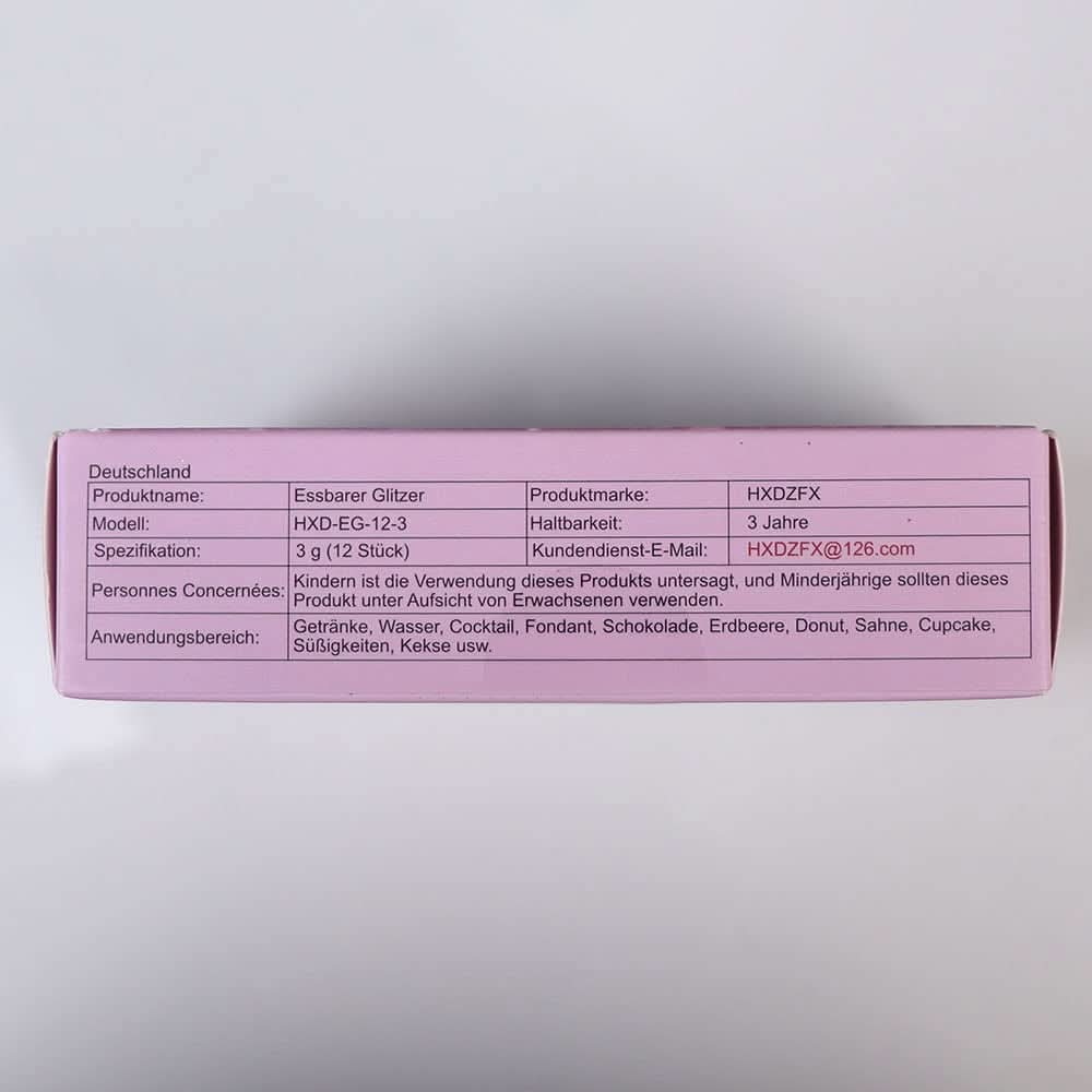 Set de paillettes comestibles, poudre, 3 grammes par couleur Naty Shop