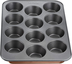 Tefal Airbake J2555014 Muffinform, Antihaftbeschichtung, Karbonstahl, Braun, 29 X 41 Cm Moules et plaques pour pâtisserie Naty Shop