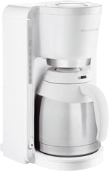 Cafetière à filtre Rowenta CT3811 Adagio Milano | Avec carafe thermique en acier inoxydable | 10-15 tasses | Arrêt automatique | Blanc/Acier inoxydable