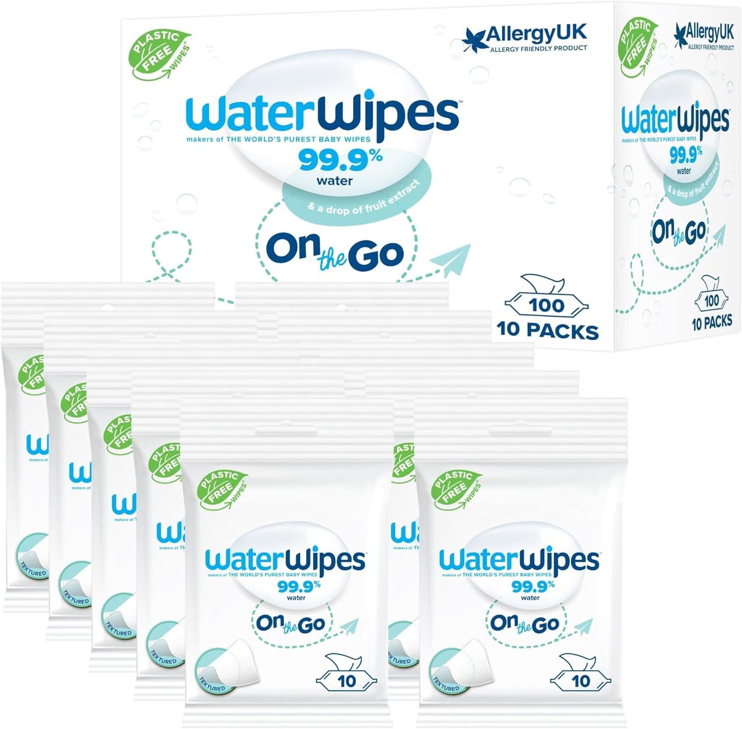 Waterwipes Lingettes hydratantes et nettoyantes pour bébé à 99% d'eau et d'extrait d'aloe vera Lingettes humides visage et corps Naty Shop