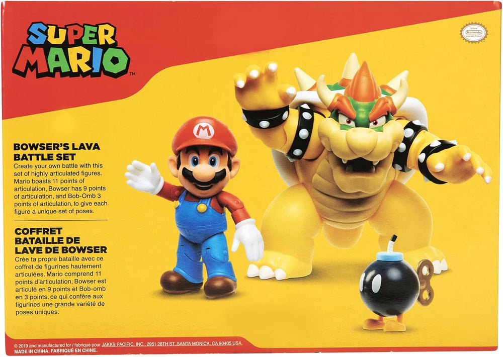Nintendo Super Mario Bowser 18Cm contre. Mario Figure Set (Vague 1) Figurines Naty Shop