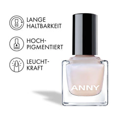 ANNY Vernis à ongles – Vernis à ongles coloré de haute qualité avec une brillance longue durée, résistant aux éclats et à séchage rapide, couleur : Opalescent - 15 ml