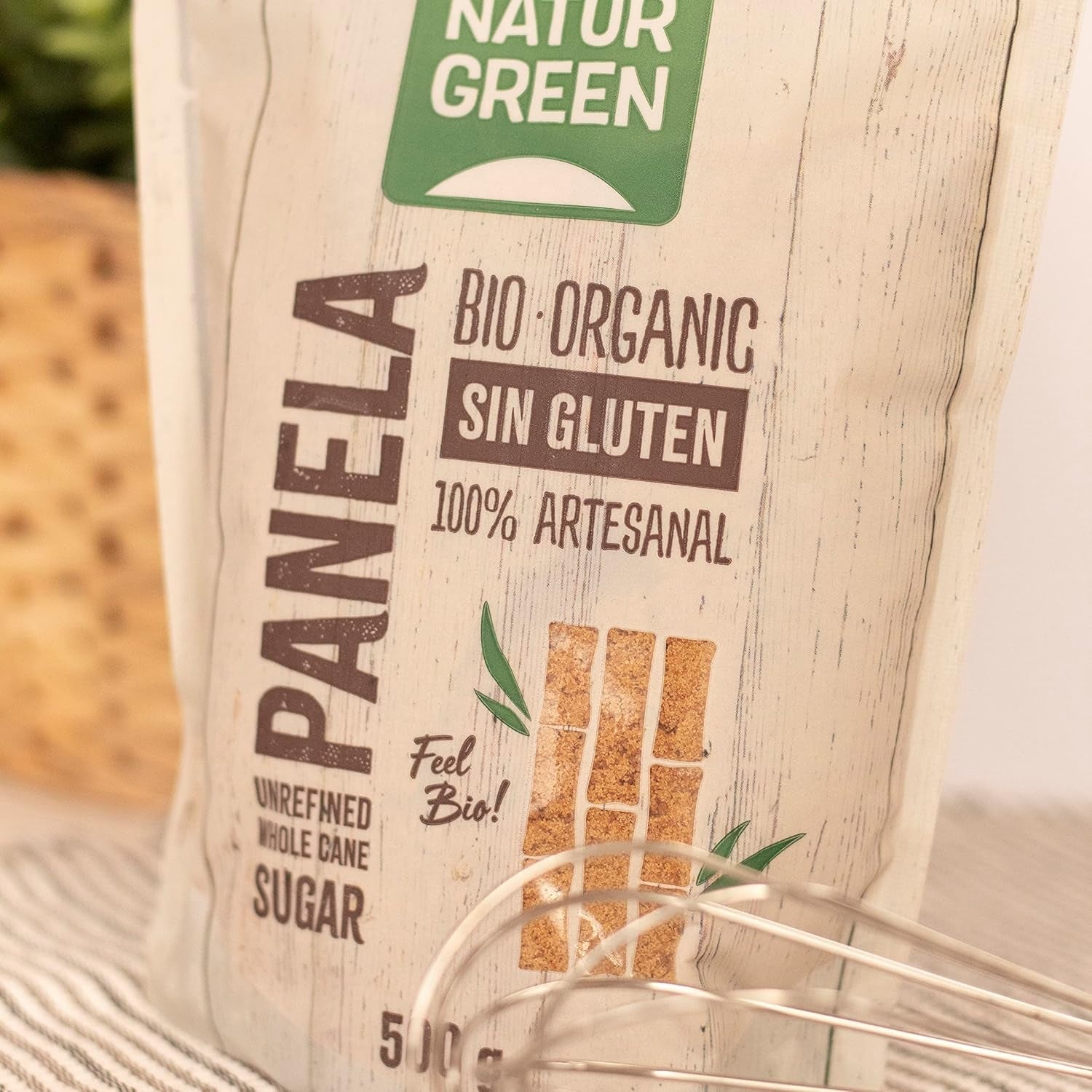 - Panneau Cristallisé Bio, Sucre Pur, Édulcorant Écologique, Jus Naturel de Canne à Sucre - 500G, Pack de 12 Édulcorants Naty Shop