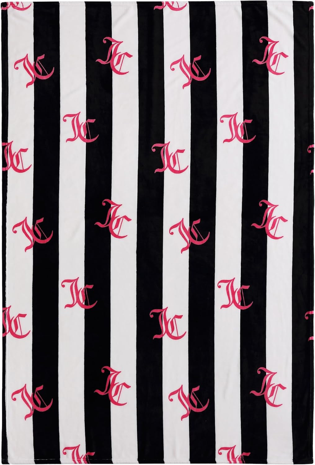 Juicy Couture Cabana Plush Throw Blanket, 127.7 X 178.8 Cm, pătură de lux din microfibră de pluș pentru confort maxim și căldură confortabilă Paturi si Cuverturi Juicy Couture