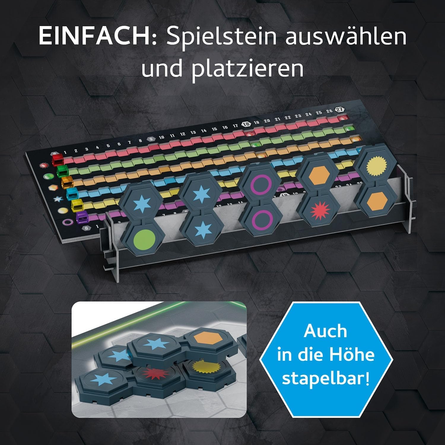 KOSMOS 684006 Une 3D tout simplement ingénieuse avec des briques 3D de haute qualité. Découvrez de nouvelles possibilités, jeu de société pour toute la famille à partir de 10 ans, cadeau, jeu familial pour 1 à 4 joueurs, jeu de société