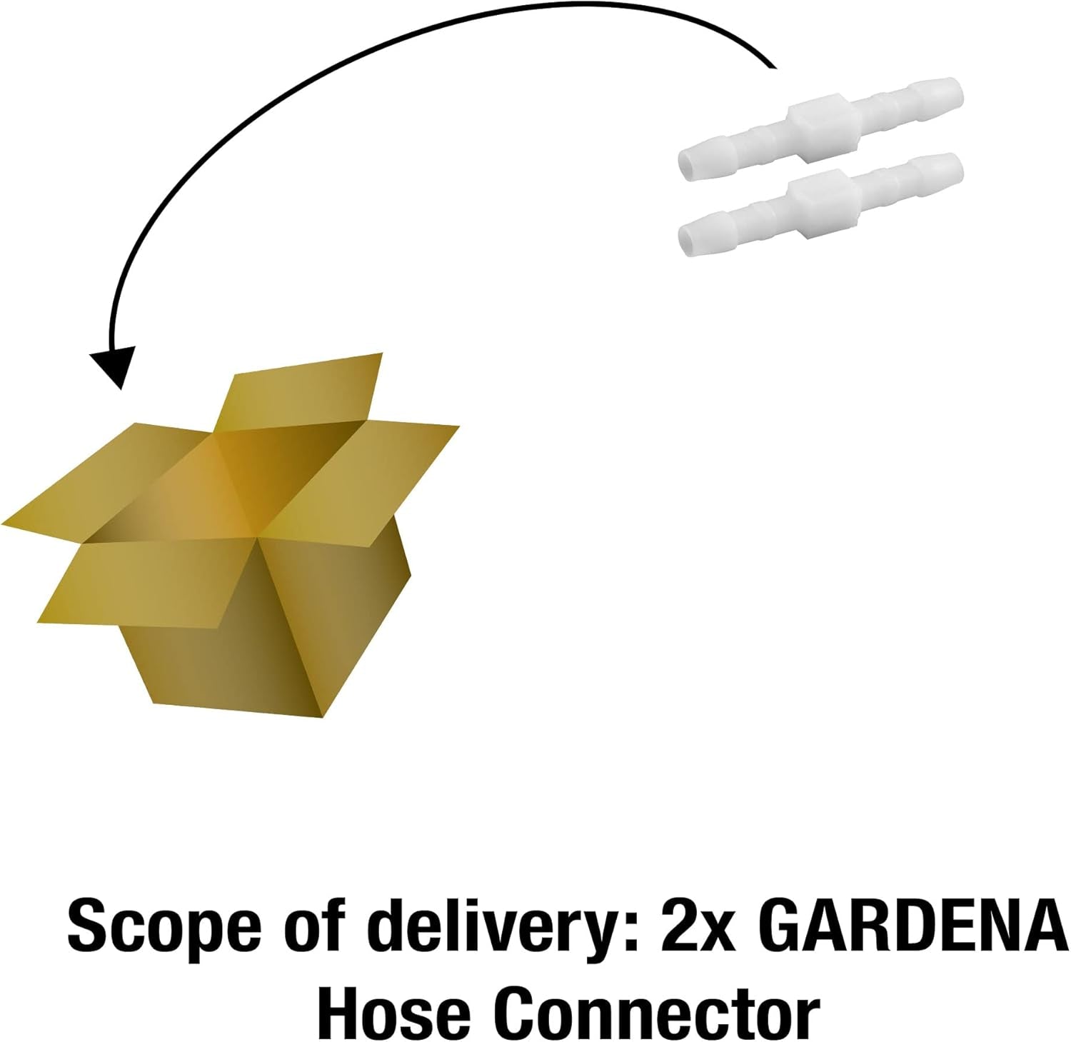 Conector furtun Gardena: Accesoriu din plastic pentru repararea furtunurilor/prelungirea furtunurilor de 10 mm (7293-20)