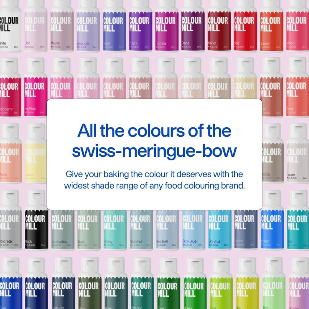 Colorant alimentar pe bază de ulei de salvie Colour Mill - Colorant alimentar pentru ciocolată, fondant, brioșe, prăjituri, copt, macaroane - Colorant alimentar pentru decorarea torturilor - 100 ml