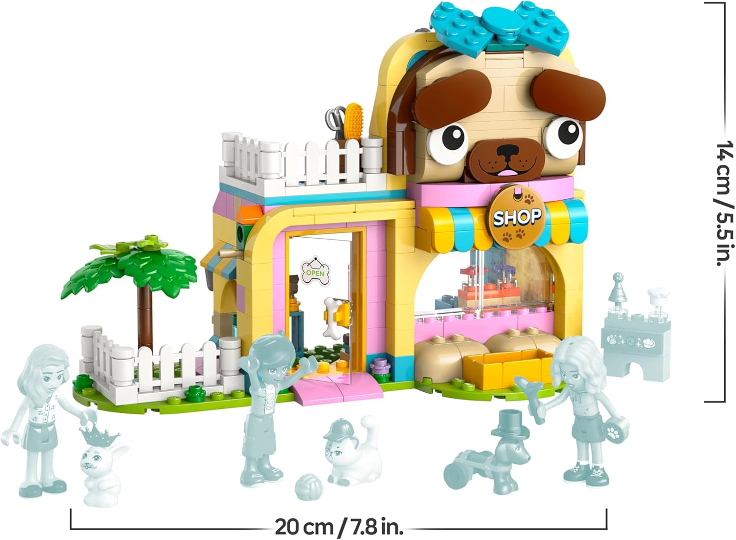 LEGO Friends Geschäft für Haustierzubehör - mit Hund, Katze und Kaninchen als Tierfiguren, 3 Minifiguren und viel Zubehör für die Haustierpflege - Geschenk für Mädchen und Jungen ab 6 Jahren - 42650