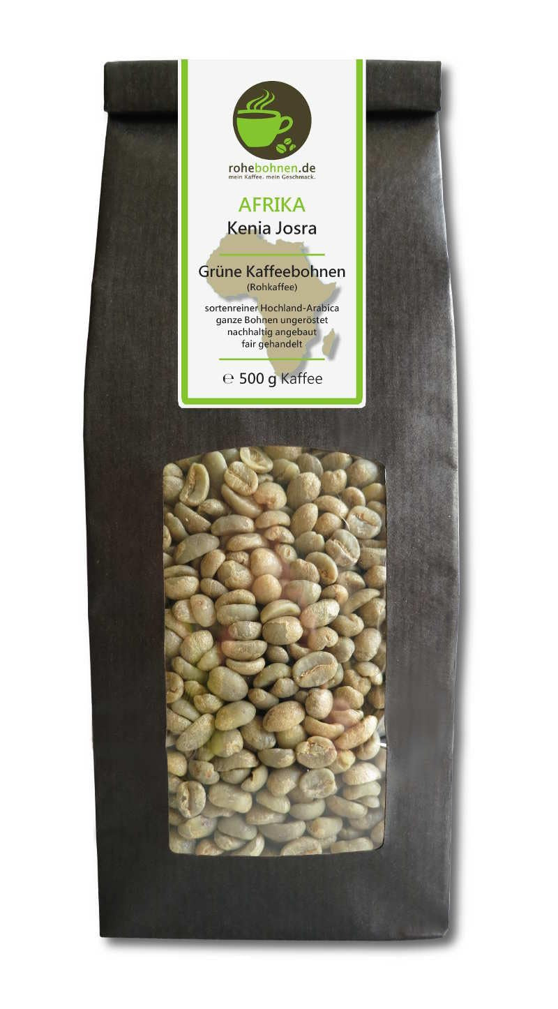 Café cru - Café vert Kenya, Inde, Brésil (emballage réduit grains de café vert 3x500g) - Certificat GMP