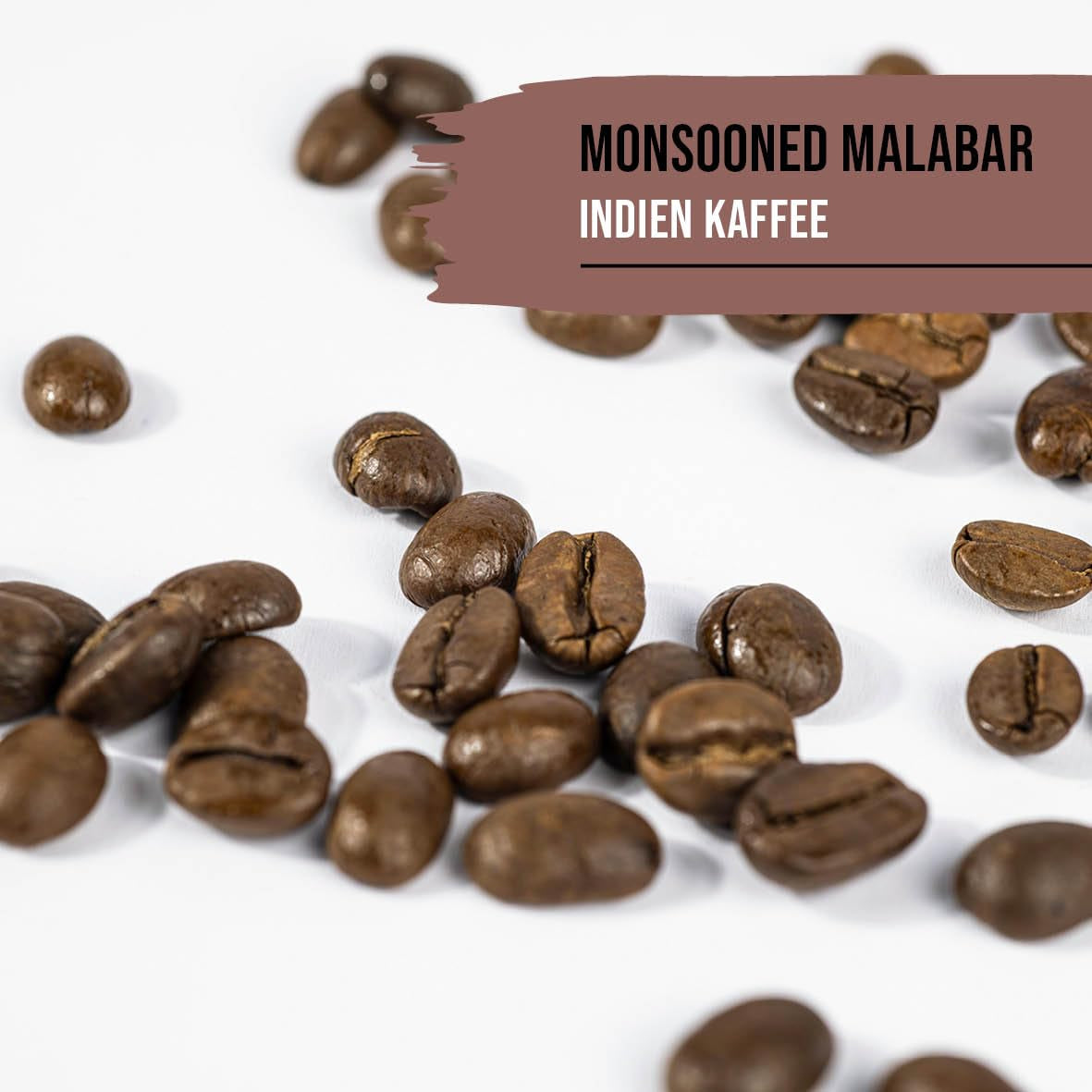 STARKER TOBAK Monsooned Malabar Café, grains entiers, torréfié à la main – torréfaction moyenne, Inde, 100 % Arabica, convient pour café filtre, presse française, cafetières entièrement automatiques, doux pour l'estomac – acidité très faible