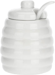 la Porcellana "Sucrier Domestique avec Cuillère, Coffret Cadeau, Blanc"