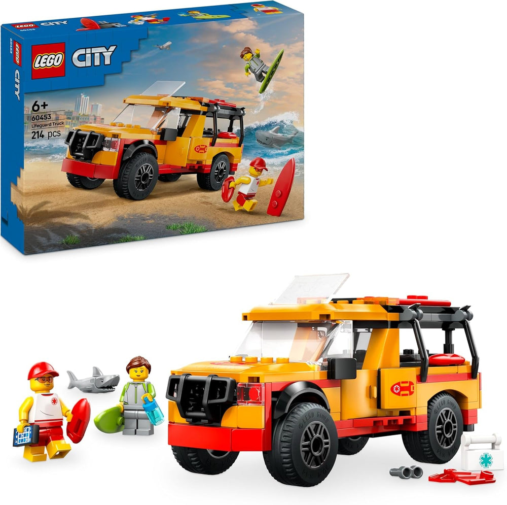 LEGO City Verfolgungsjagd im Polizeiboot – Spielset mit schwimmfähigem Schnellboot, Schlauchboot des Ganoven, 3 Mini-Figuren und Einer Haifigur – Geschenk für Jungen und Mädchen ab 6 Jahren – 60456