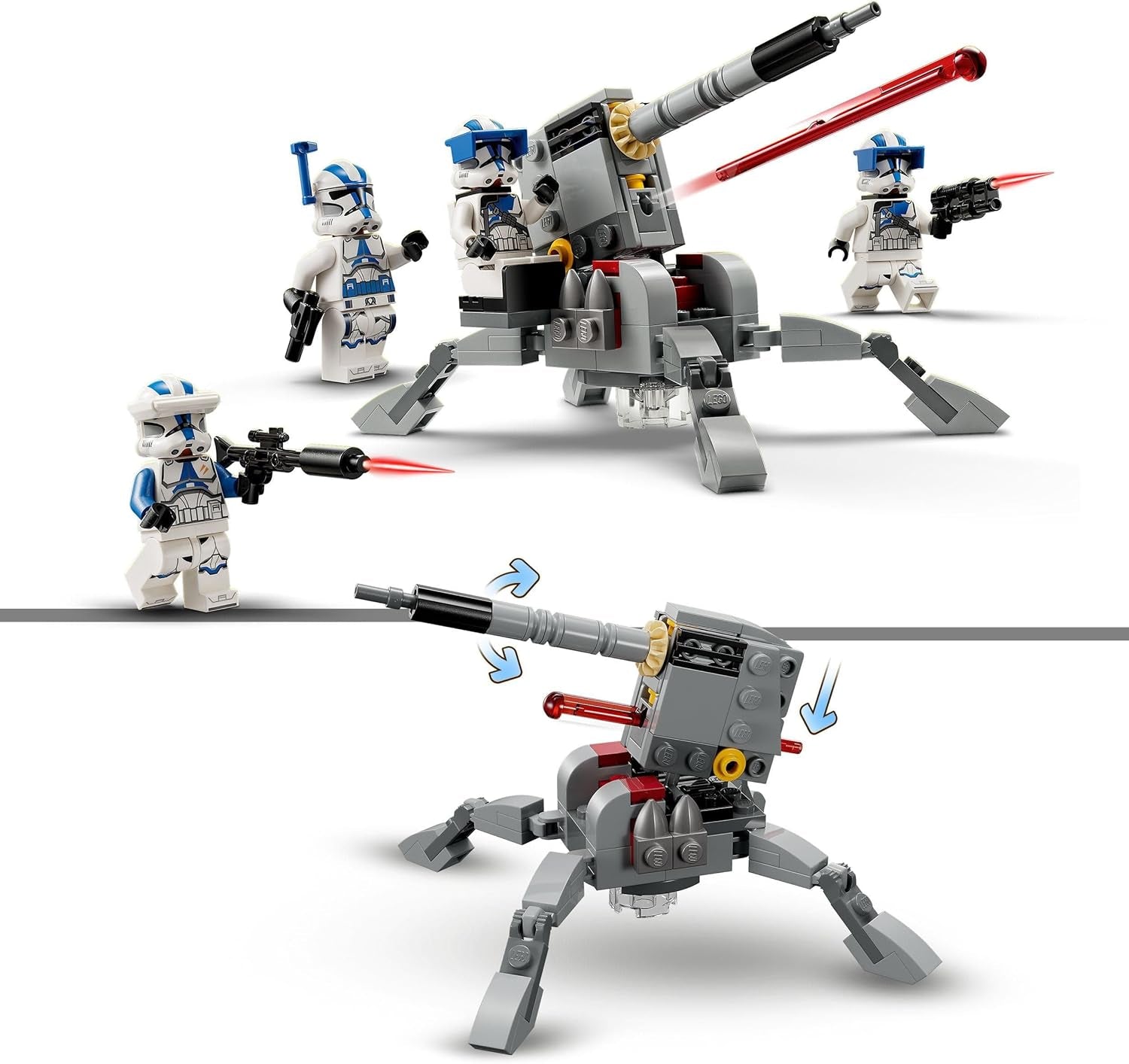 LEGO Star Wars 75345-501st Clone Troopers Battle Pack Set – Sammler Spielzeug mit Einer AV-7-Kanone und 4 Minifiguren – Geschenk für Jungs ab 6 Jahren und Fans von The Clone Wars