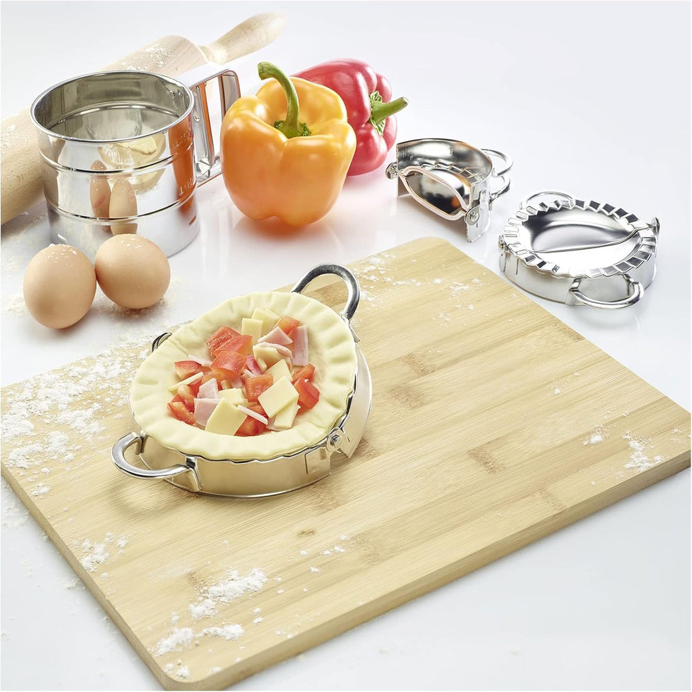 Moule à raviolis Westmark, Diamètre: Ø 9,5 cm, Avec poignées pratiques, Acier inoxydable, Gina, Argent, 61362270