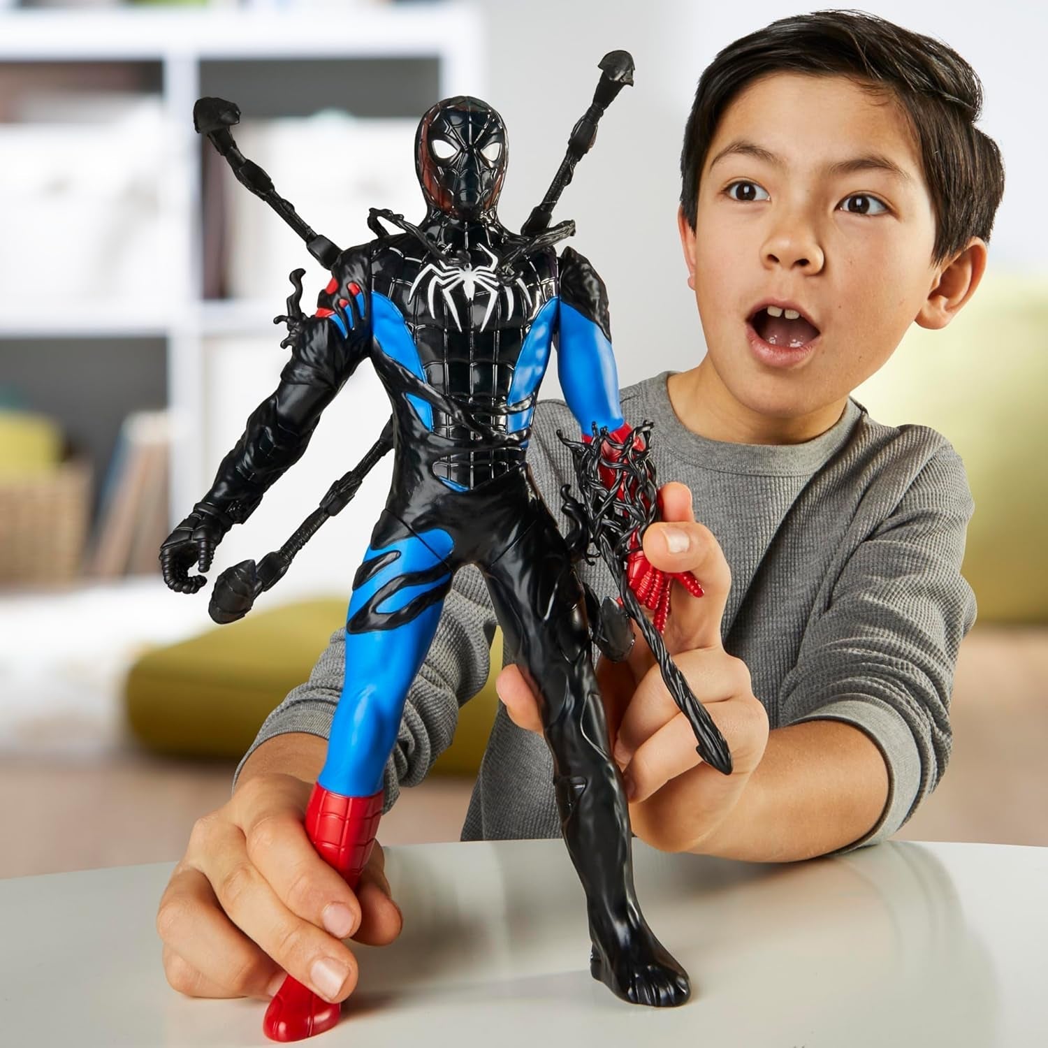 Marvel Spider-Man Venomversus Spider-Man Color Changer Figurine avec Accessoires Figurines Naty Shop