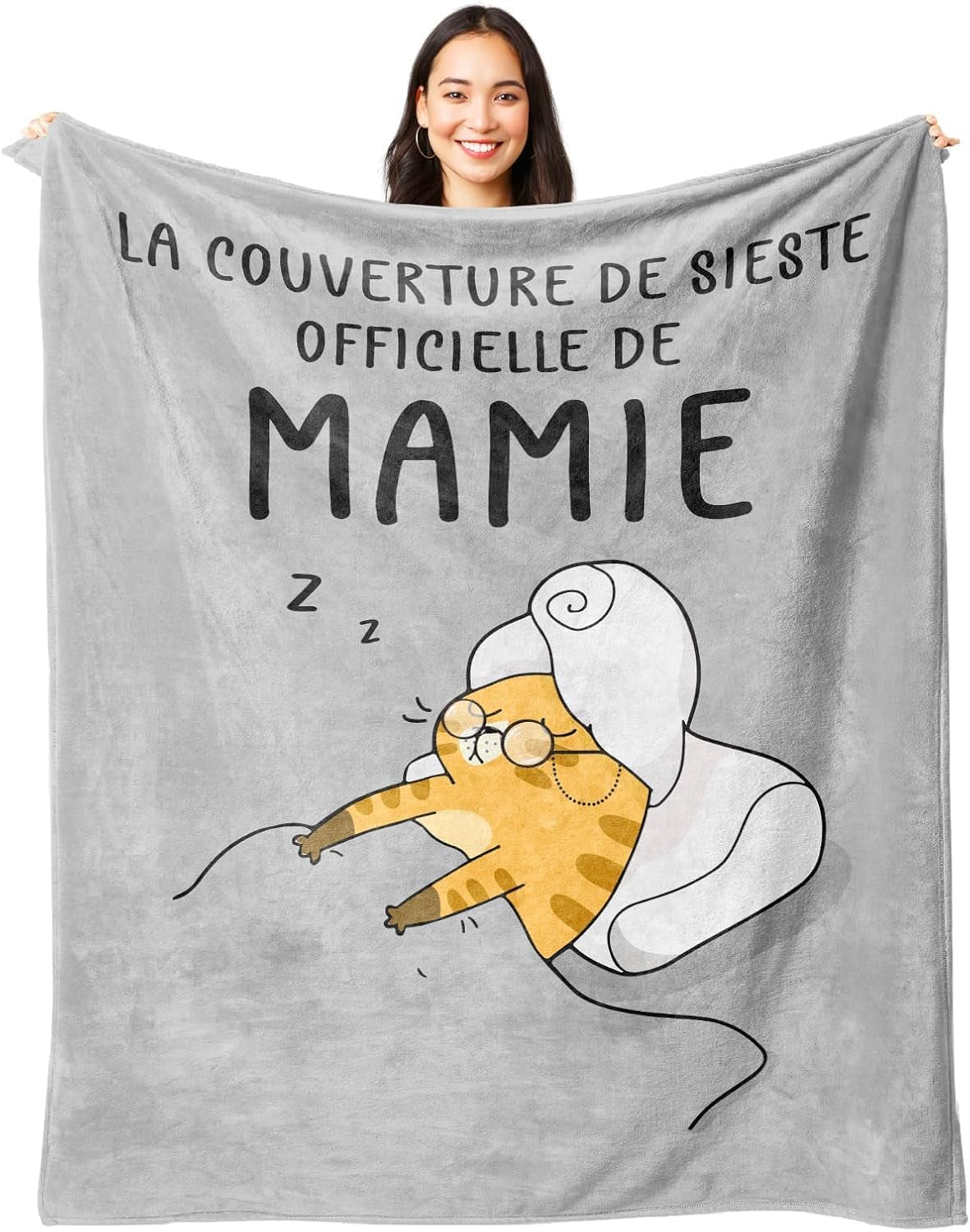 Couverture en flanelle Juratar pour papa - cadeau pour anniversaire, fête des pères et Noël - 152 X 130 cm Lits et couvertures Besuche den Juratar-Store Mamie