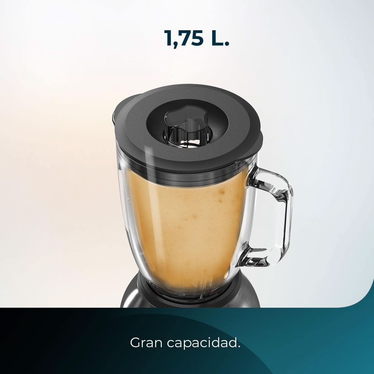 Cecotec Batteur sur socle Power Black Titanium 2200MAX Smooth, 2200 W Puissance Maximale, 6 Klingen Aus Edelstahl, Fonction Ice-Crush, Fonction Turbo et Smoothie, Fonction Autoclean Cuisine Naty Shop