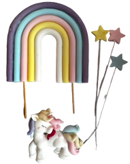 Set 5 decoratiuni comestibile din pasta de zahar, Unicorn Decoratiuni din Pasta de Zahar Nati Shop