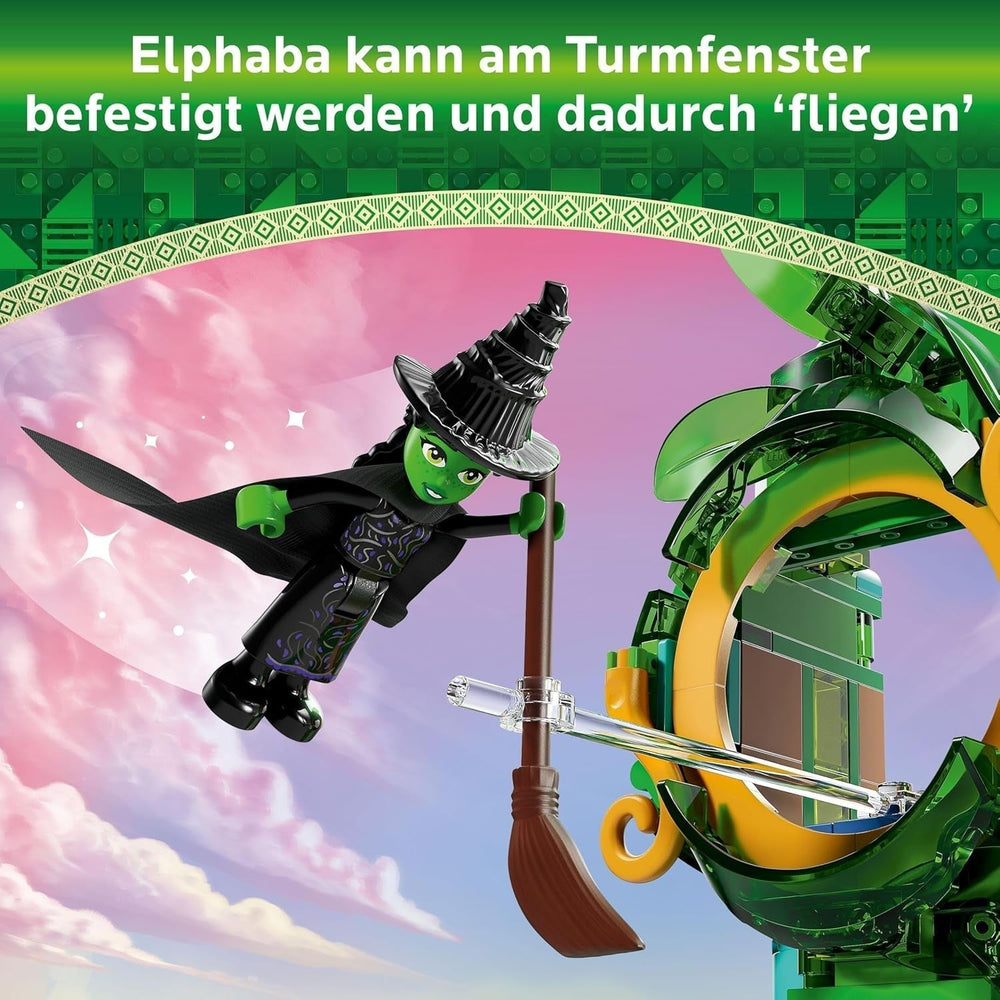 Jouet tour LEGO Wicked Welcome to Emerald City, mini-poupées Glinda et Elphaba, cadeau pour les cinéphiles et les filles et garçons à partir de 9 ans qui aiment les maisons de poupées 75684 Jeux de construction Besuche den LEGO-Store