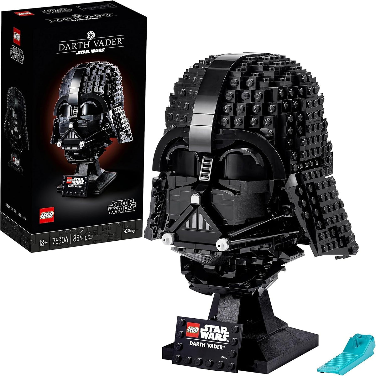 LEGO Star Wars Dark Vador Casque de construction pour adultes, idée cadeau pour homme, femme, lui ou elle, modèle de collection à construire et à exposer 75304 Ensembles de construction Besuche den LEGO-Store Singur
