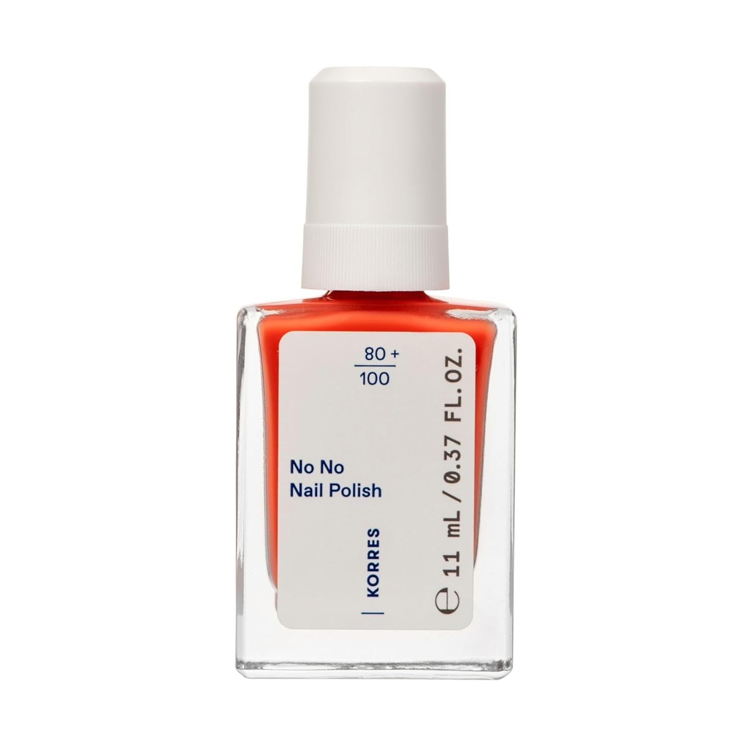 KORRES Base de vernis à ongles No No - Base 10 % végétalienne sans démoulage, pour une couleur longue tenue et résistante aux éclats, 11 ml - Ongles naturellement manucurés, sans substances nocives
