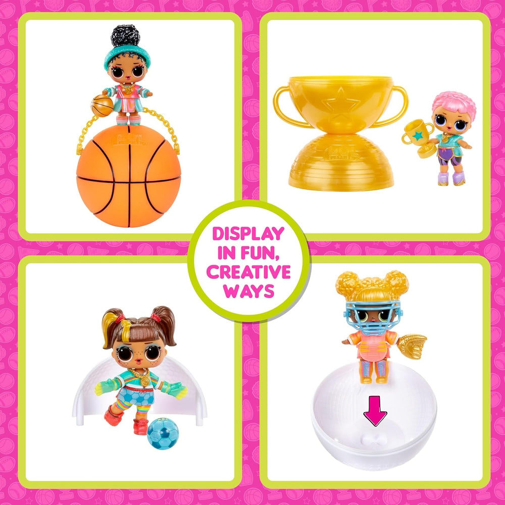L.O.L. Surprise! All-Star Sports Vault Collection Tots - Inkl. 1 Puppe, Blindverpackung, 12 Puppen zum Sammeln, 8 Zubehörteile zum Auspacken, Ideal für Kinder ab 4 Jahren, Rosa
