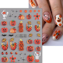 JMEOWIO Autocollant 3D pour nail art Halloween