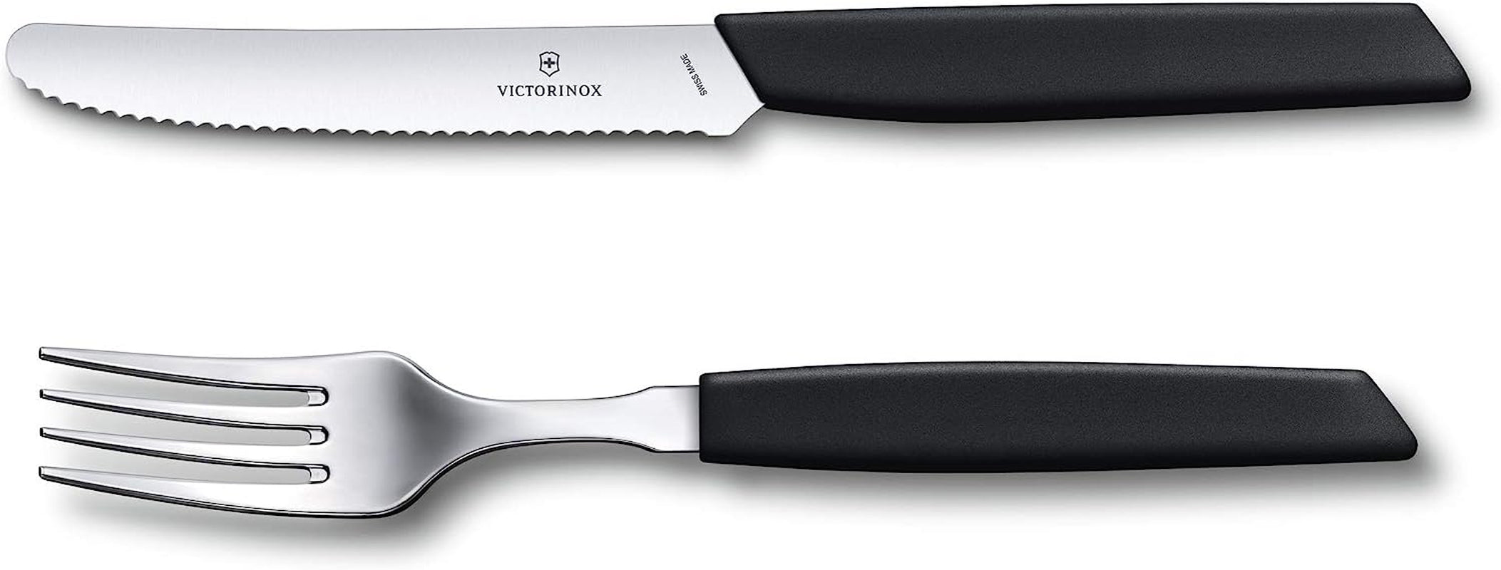 VICTORINOX Ménagère Suisse Moderne pour 6 Personnes 12 Pièces Cuisine Naty Shop Noir