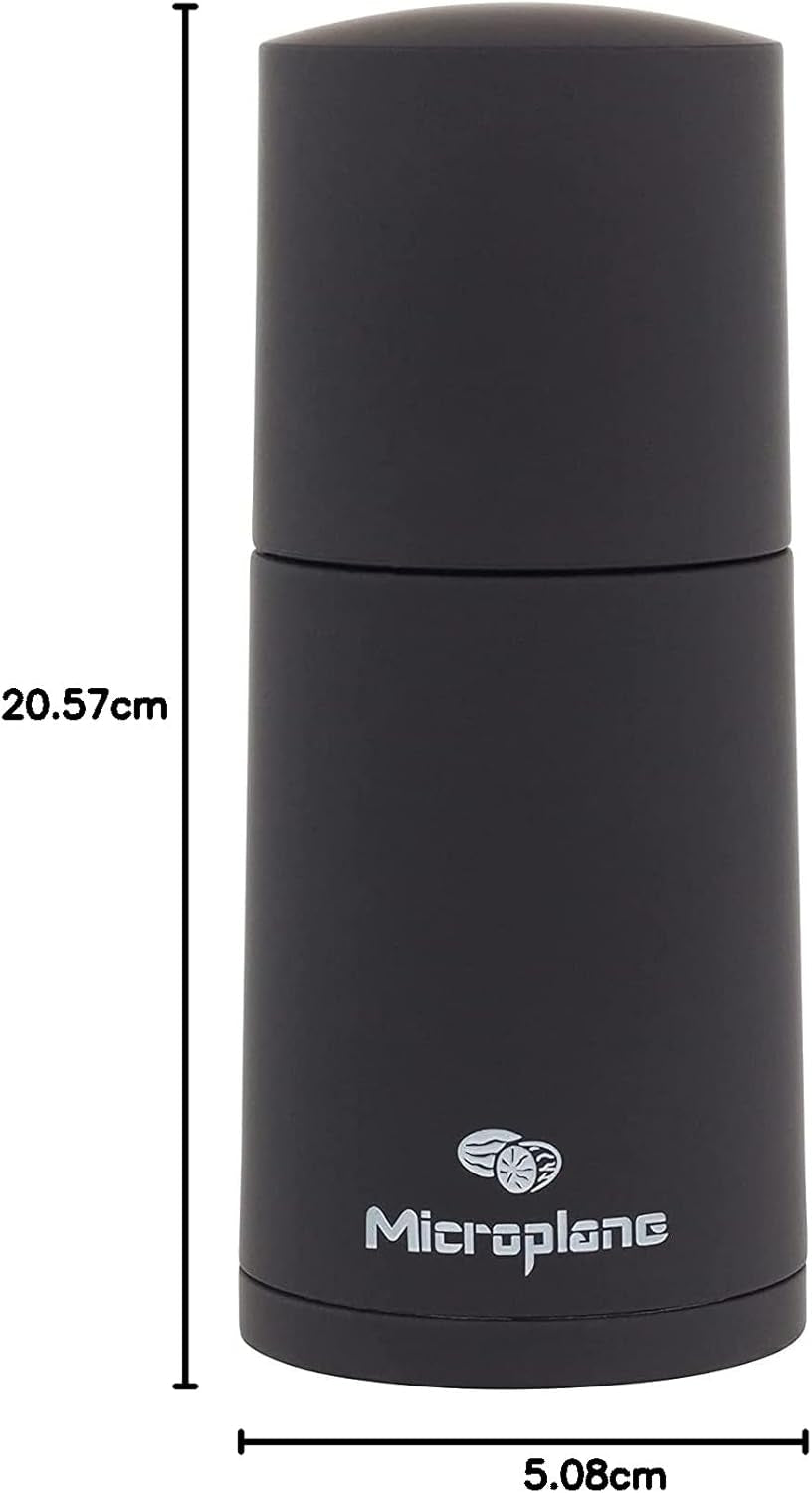 Moulin à épices Microplane noir pour muscade, cannelle, fèves tonka, poivre long et autres épices sèches Broyage et broyeurs Naty Shop
