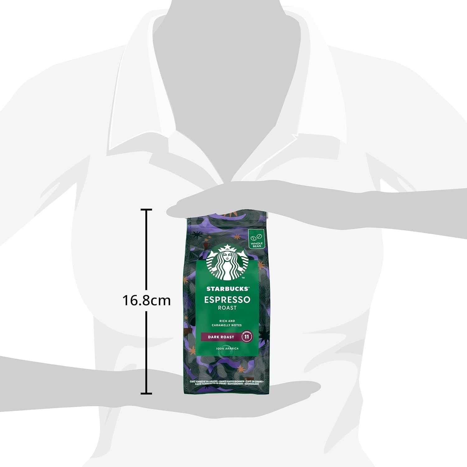 Torréfaction expresso STARBUCKS, torréfaction foncée, grains de café entiers Coffee Naty Shop